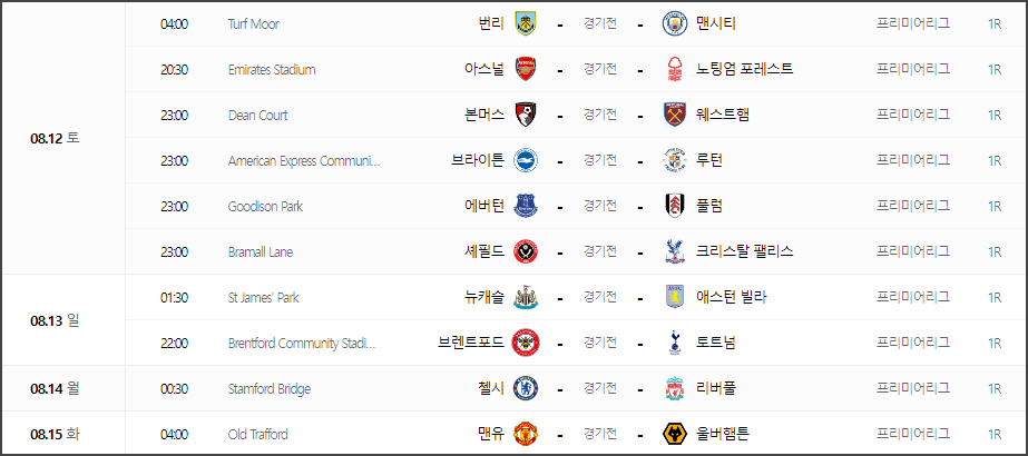 1-잉글랜드-프리미어-리그-개막-일정